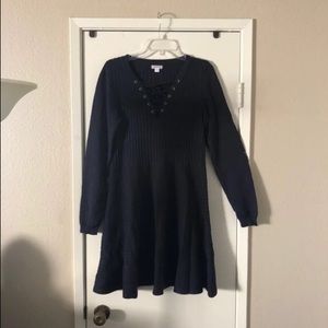 Lace up sweater/dress